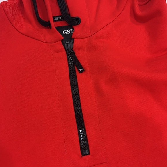 GSTQ Quarter Zip Hoodie White Size Medium. - Picture 15 of 16